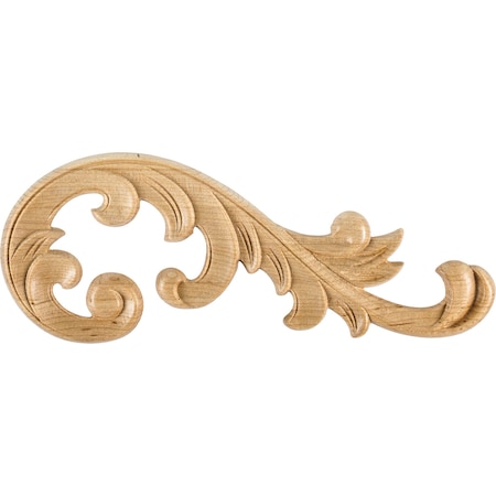 Hardware Resources 10-5/8 Wx1/4Dx4H Right Maple Acanthus Applique APL-11-R-MP